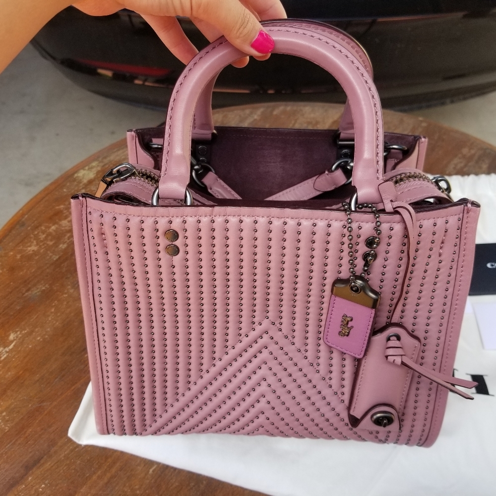 Coach Rogue 25 Dusty Pink Rivets